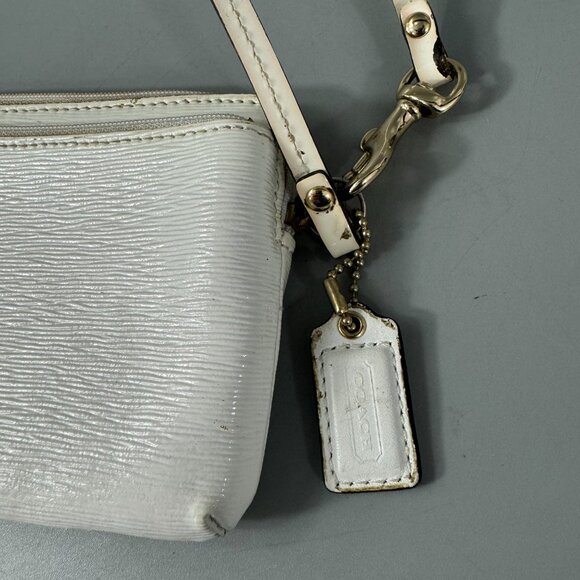 Coach White Leather Wristlet - Picture 3 of 14